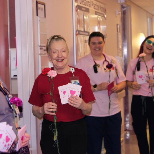 Employees at Reading Hospital brought lots of love to patients this Valentine's Day.