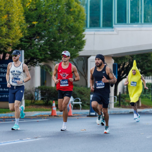 Runners and one banana in the 2023 Reading Hospital Road Run - West Reading, PA.