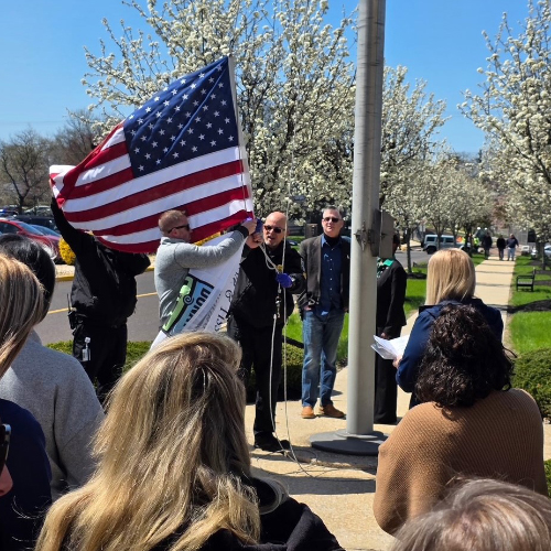 Pottstown Hospital holds Organ Donation Awareness Flag Raising Ceremony with HAP and Gift of Life