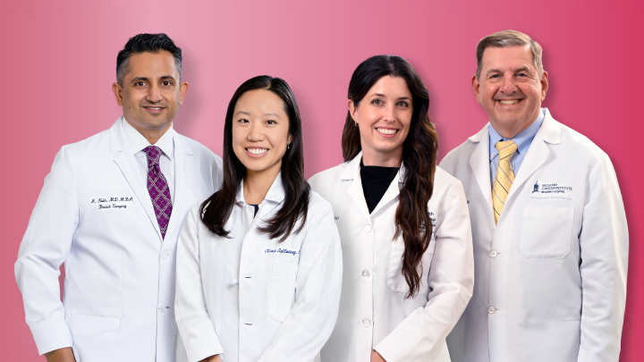 Four Tower Health Breast Surgeons in a group photo