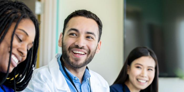 medical students smiling