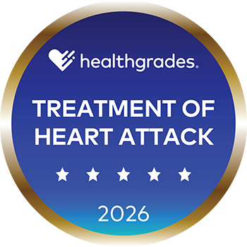 Healthgrades Treatment of Heart Attack 2026 badge