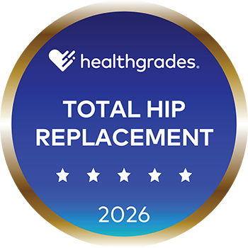 Healthgrades Total Hip Replacement 2026 badge