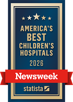 Newsweek America’s Best Children’s Hospitals 2026 badge