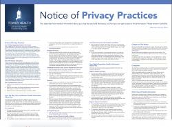 Notice of privacy practices document 
