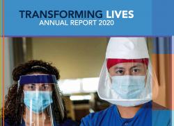 Annual Report-Reading Hospital Foundation PDF cover of two medical professionals wearing masks