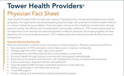 Tower Health Providers Physician Fact Sheet